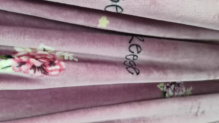 Pink flower flannel blanket
