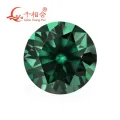 3mm to 12mm green color Round Brilliant cut moissanites loose stone