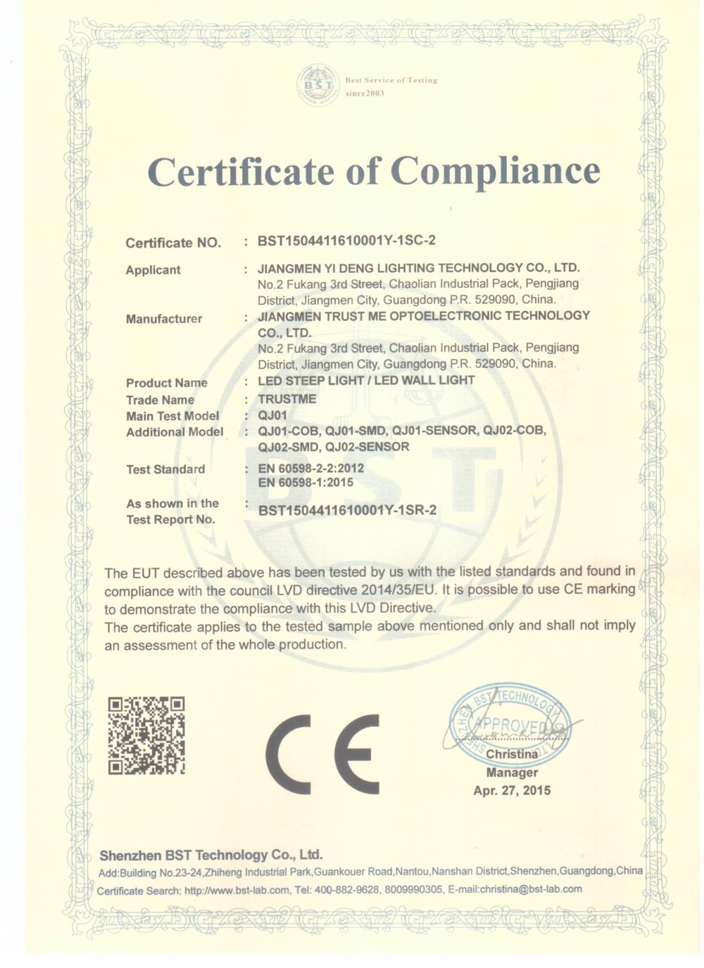 Certificate of Compliance