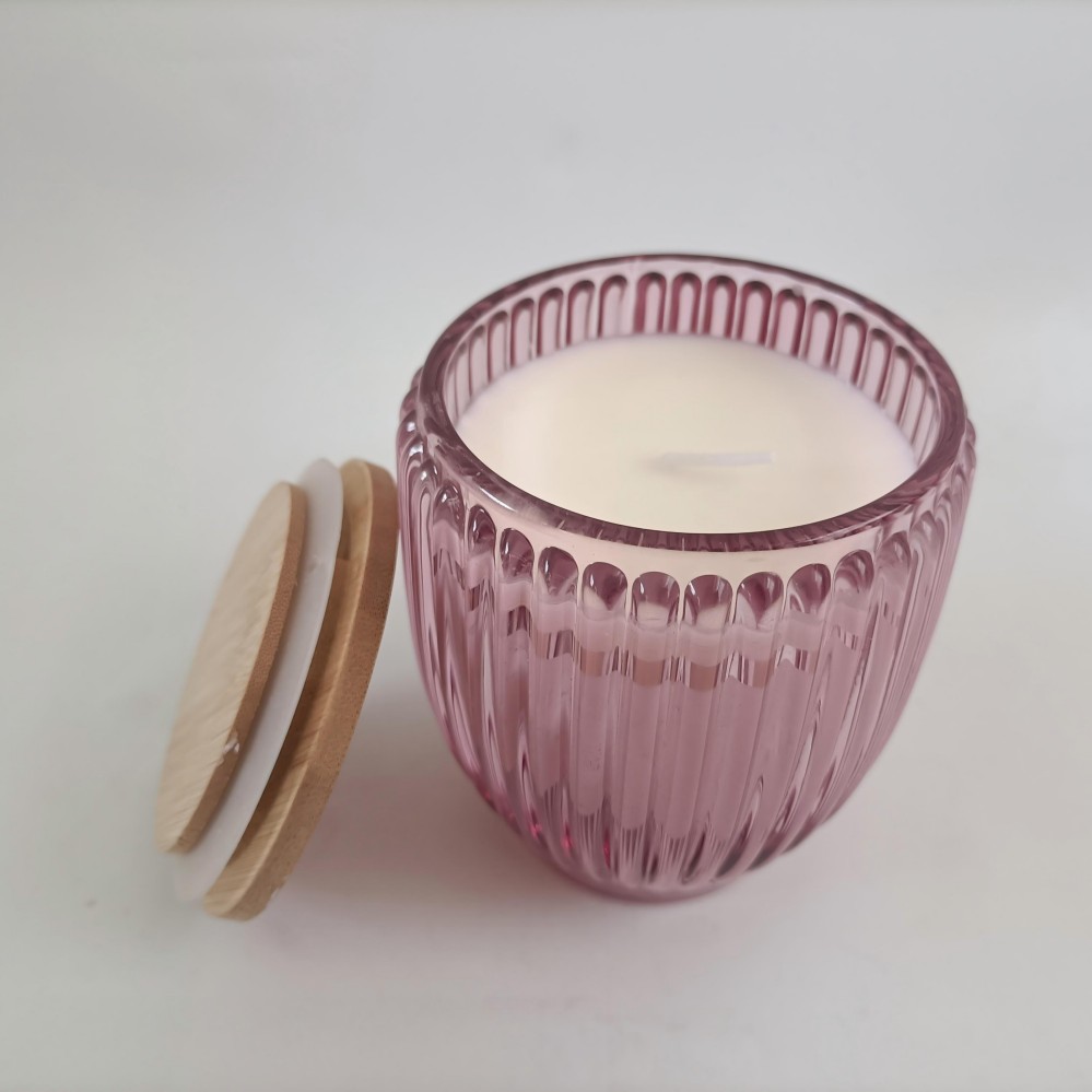 Different styles  of glass candle