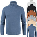Korean Style Men's Autumn Winter Warm High Neck Pullover Sweater1