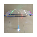Factory Price POE Fiberglass and Acrylic Frame Transparent LED Umbrella1