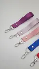 Anpassad färgglad kort nylonhandled Lanyard Keychain