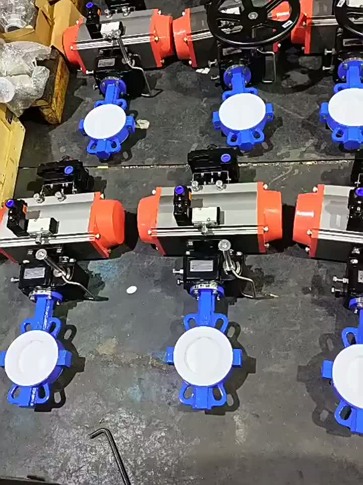 Пневматический фториновый пластинный клапан бабочки