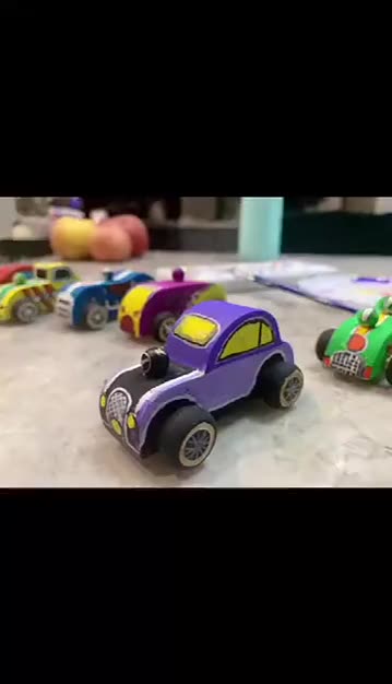 Funny baby toys Custom 6pcs Unfinished Kids Education DIY Drawing Painting Wooden Car Kit Toys1