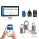 Säkerhet Bluetooth -aktiverad smart rostfritt stål hänglås