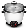 Electric Deluxe Rice Cooker 1.8L - Stainless Steel USA White with OEM Accessories1