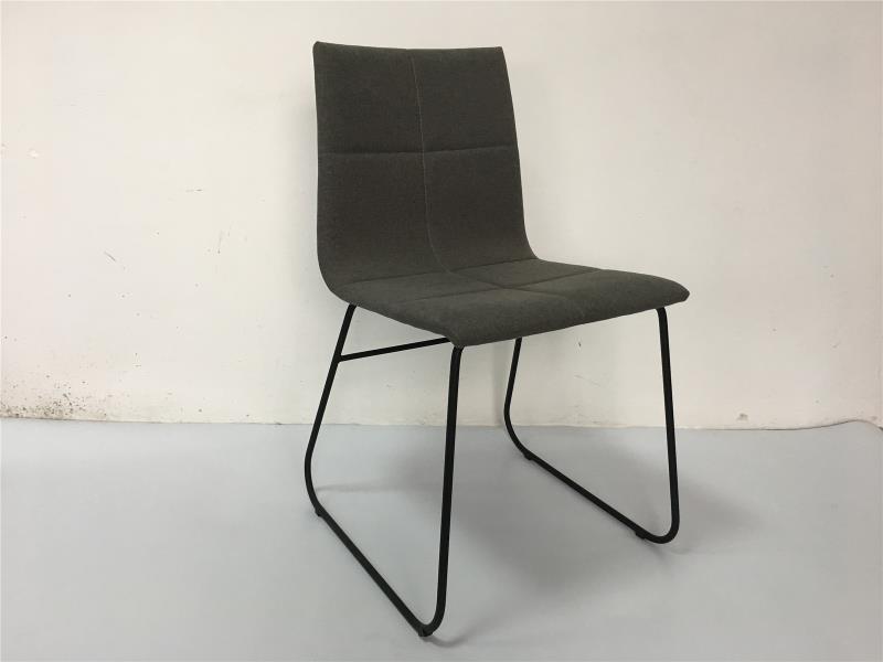 Grey Fabric PU dining chair