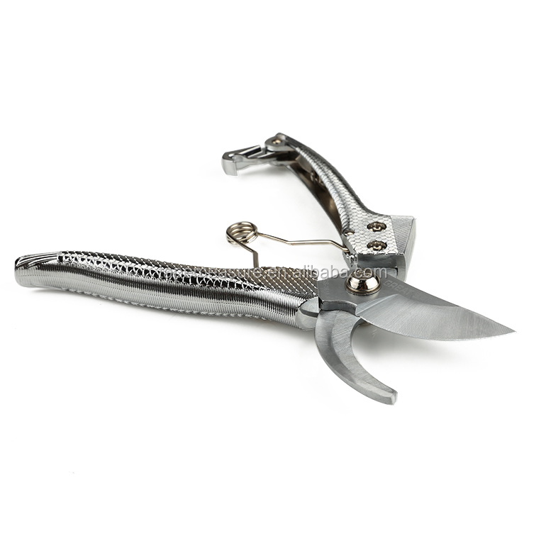 Alat Taman Popular Gunting Pemangkasan Anggur 8 Inch Portable Shrill Shears Dengan Pemegang Logam