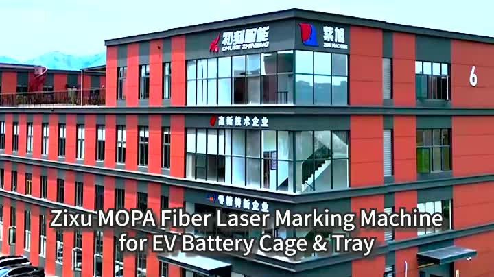 Máquina dupla de marcação de lasers de fibra MOPA para caixas de bateria EV