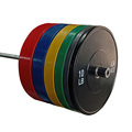 Professional wholesale gym training plastic rubber coated weight plate weightlifting bumper plates1