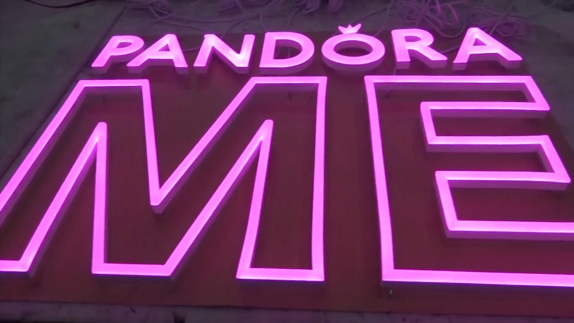 LED Neon Sign, signe métallique