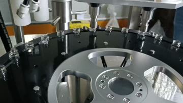 Double-head powder filling and capping machine for 0.2g filling