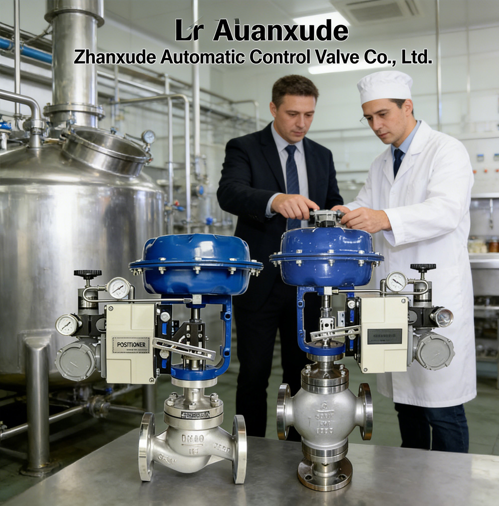 스마트 포지셔너가 있는 공압 다이어프램 제어 밸브