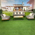 Elegant Teak Wood and Rope Outdoor Lounge Set for Modern Garden Dining1