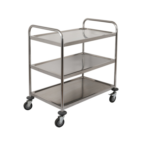 Round Tube Three Tiers Kitchen Trolley