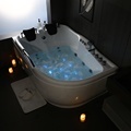 White 2 Person Luxurious Freestanding Air Bubble Massage Jet Whirlpool Hot Acrylic Bath Tub with Pillows1