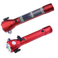 Emergency Solar Torch: Multi-Functional Buzzing Alarm Safety Hammer and Vehicle Escape Flashlight1