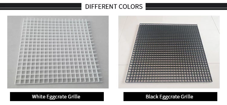 1212*603mm White Black Egg Crate Grille Sheet for Air Conditioner Ventilation