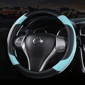 Custom 38cm Anti-Slip Steering Wheel Cover with Leather Protection1