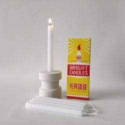 yellow box white stick candle for Ghana Market