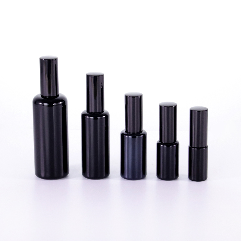 Leere 15 ml 30 ml 50 ml 100 ml UV-Schwarzglasflasche und Glas für CBD-Kosmetikglasflasche