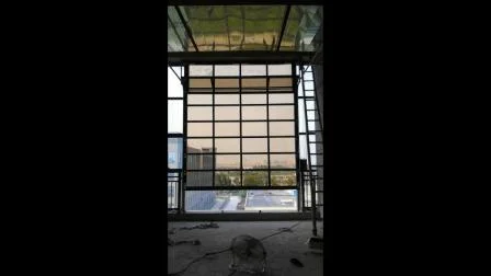 Aluminum Alloy Electric Automatic Transparent Glass Panel Sectional Overhead Sliding Garage Door1