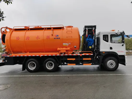 Donfeng 4*2 Baharu 6*4 8*4 Trak Sedut Kumbahan Tekanan Tinggi Trak Sedut Vakum Trak Sedut Sanitasi1