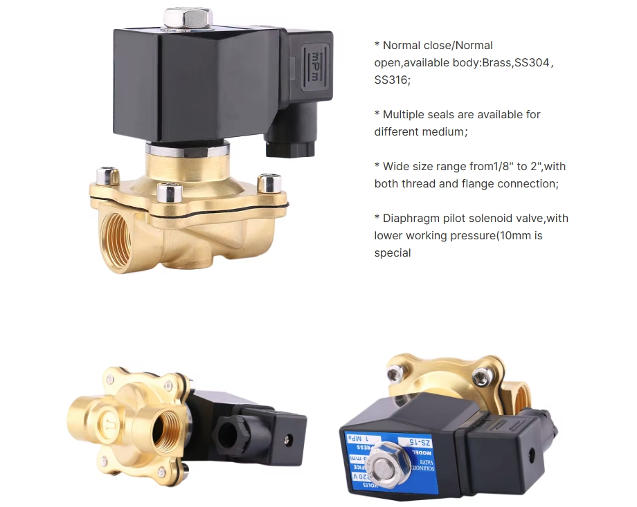 Normally Close Stainless Steel Diaphragm Solenoid Valve Parameters