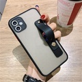 Camera Protective Wrist Strap Phone Case for iPhone 15/14/13/12/11 Pro Max XR XS X 7 8 Plus Matte Transparent Shockproof Cover1