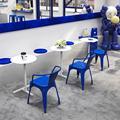 Factory Cheap Industrial Metal Dining Table and Chair Set1
