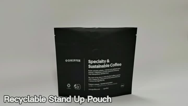 reciclável stand up bolsa