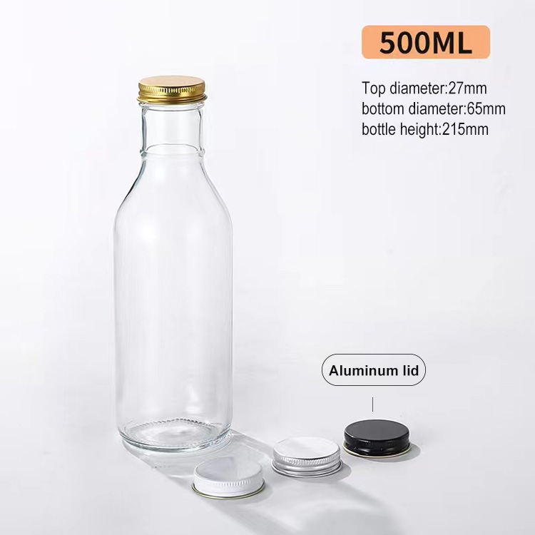 Glass Bottle With Metal Lid 