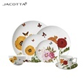 Silver Pink Wedding Party Porcelain Black Charger Plates - White Gold Rim Dinner Set Bulk1