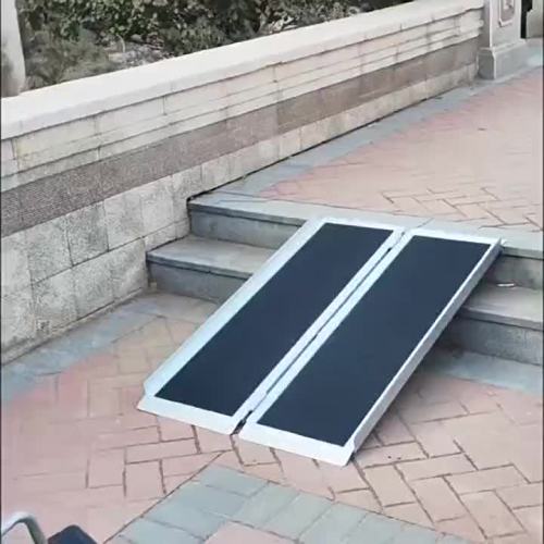 Rampa plegable de aluminio para silla de ruedas