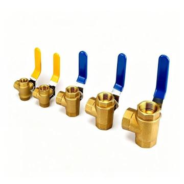 L-type brass three-way ball valve