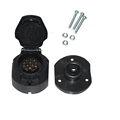 13-Pin Trailer Towbar Towing Socket Connector with Rubber Gasket & Screw Nut1