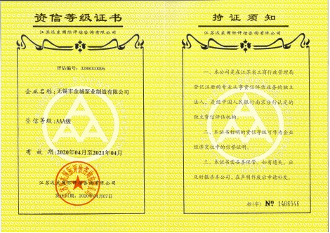 Credit Rating Certificate