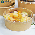 Biodegradable Custom Recyclable Kraft Soup and Salad Bowls with Lids - 16oz, 24oz, 32oz1
