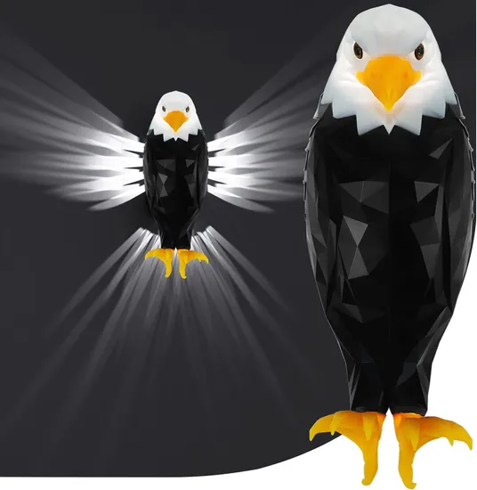Elegante luz de pared decorativa del ala de águila con control remoto1