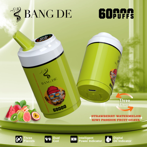 Bang de 60000 membuat debut yang menakjubkan: 60,000 puffs + tiga perisa, era baru pengalaman e-rokok!