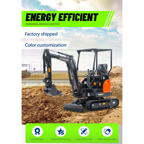 Earth Moving Equipment 2.0 Tons Zero Tail Mini Excavator With Japan Engine