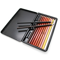 12 Piece Skin Tone Color Pencils Set - Brown Pencils & Pastel Tints in Metal Box1