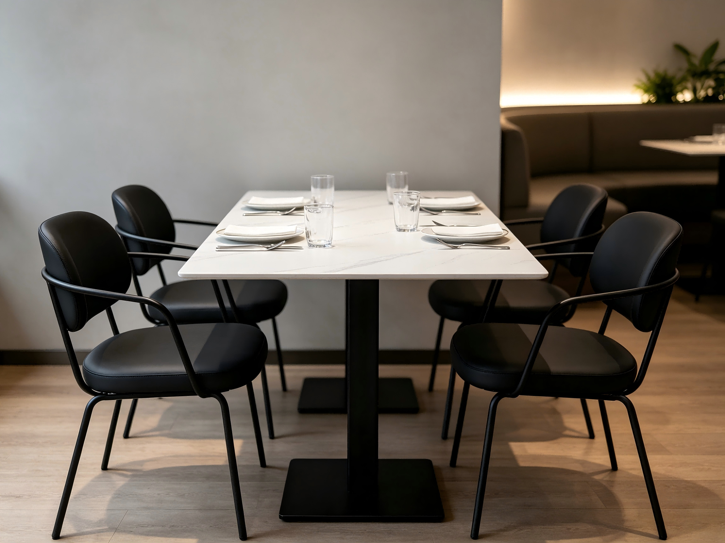 BR-25SDT02-B1 Sintered Stone Dining Table for Contemporary Living Spaces