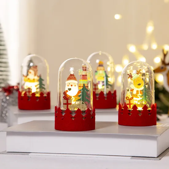 Magical LED Santa y Elk Light Light Display Set1