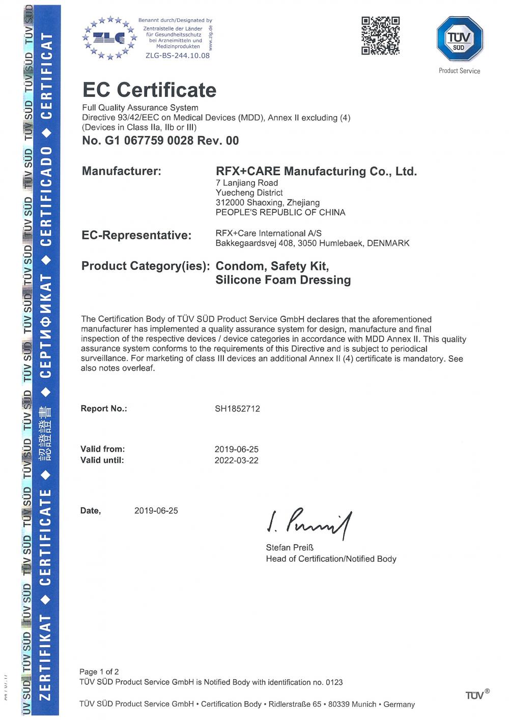 EC Certificate