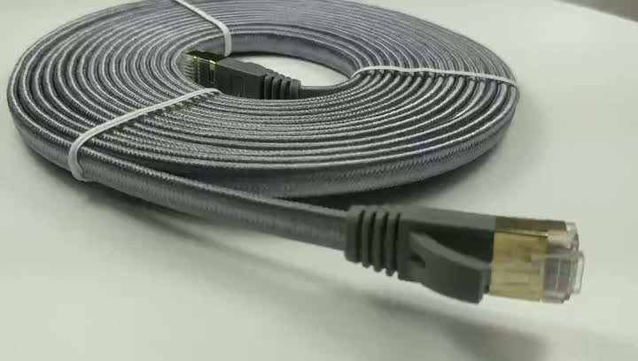 video cat7 flat nylon braided cable (5)