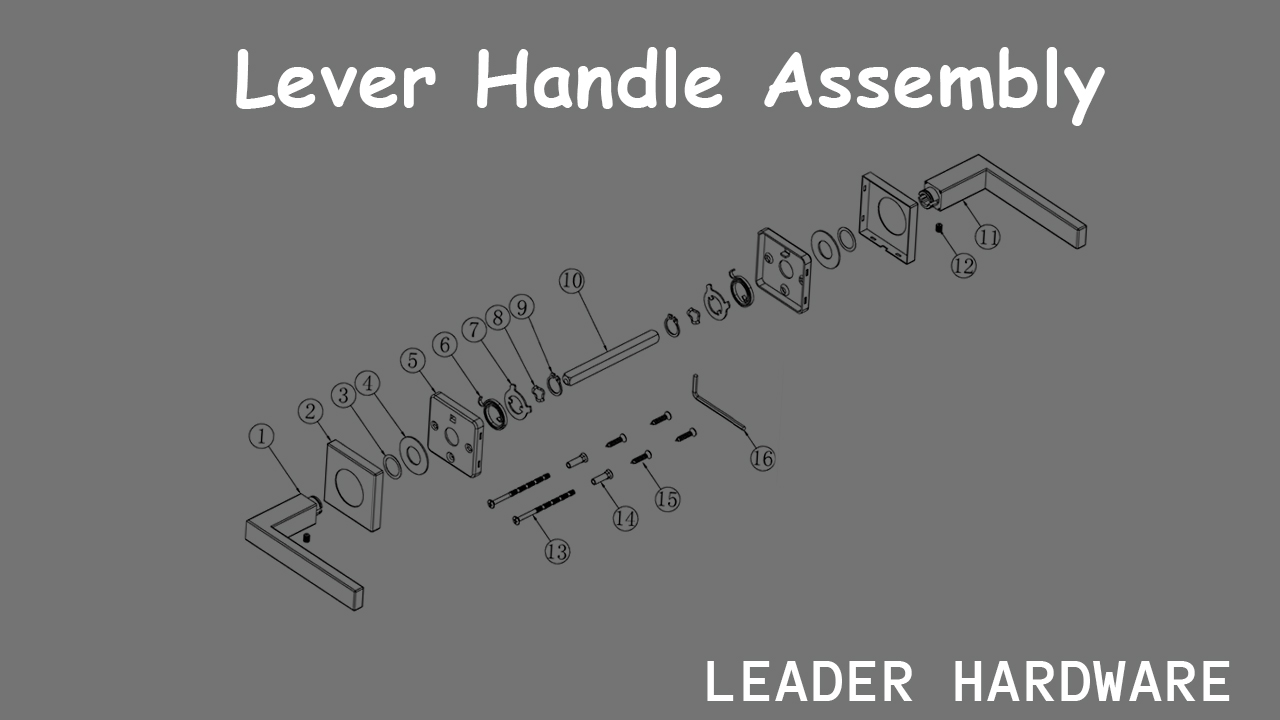 Assemblaggio della leva hardware del leader