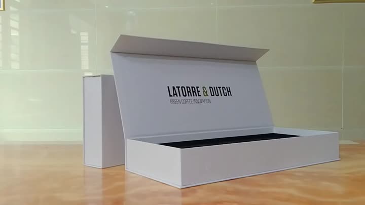 Custom smooth white magnet gift box