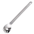 Ultralight Titanium Spork Long Handle 215mm - Polished Bowl for Camping1